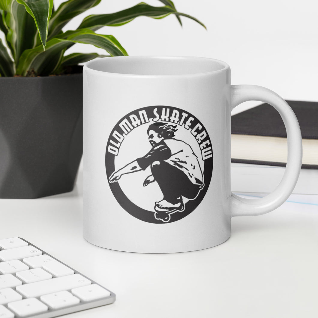 Sidewalk Surfer White Glossy Mug