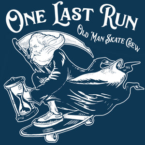 Father Time - One Last Run (Navy Tshirt white lettering)