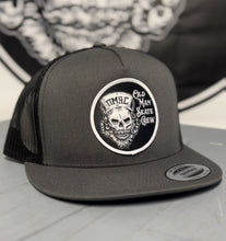 Load image into Gallery viewer, Flat Bill Trucker Cap with woven Patch.
