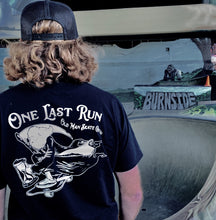Load image into Gallery viewer, Father Time - One Last Run (Navy Tshirt white lettering)
